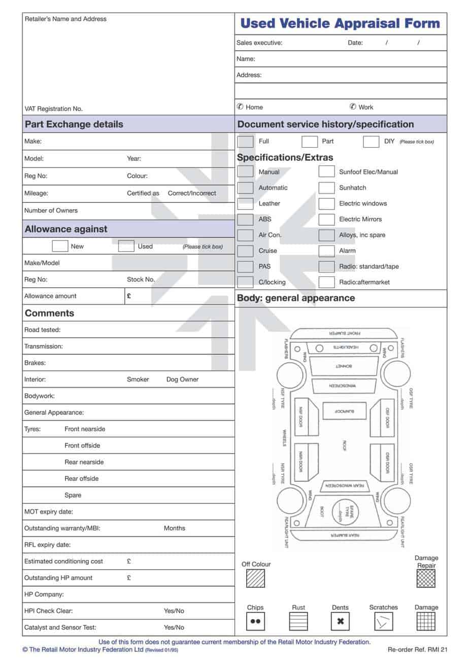 Car Appraisal Form 1.