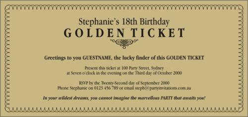 Golden Ticket Template 5.