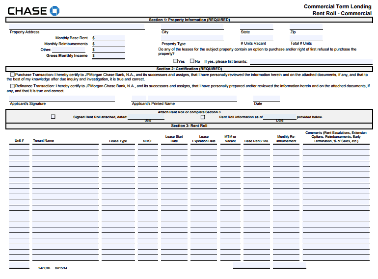 Rent Roll Template 9.