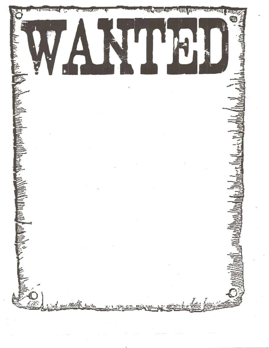 Wanted Poster Template 2.