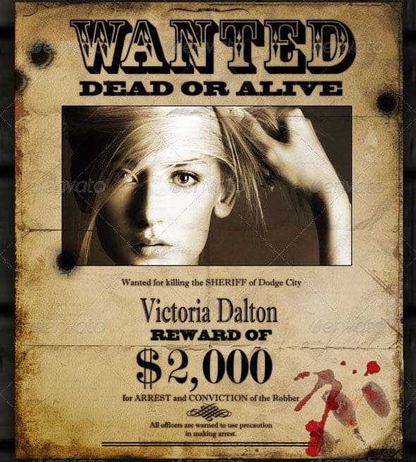 Wanted Poster Template 8.