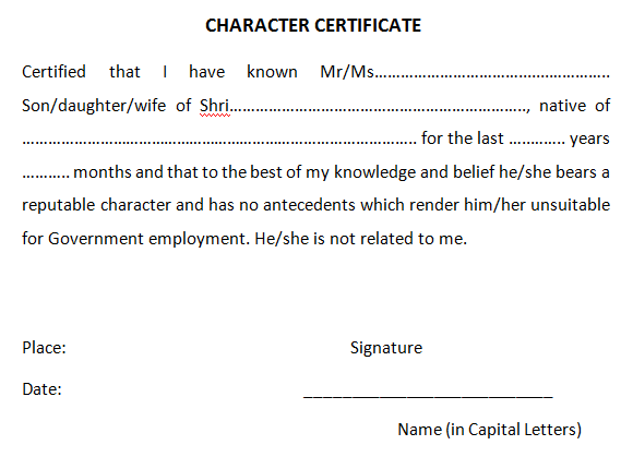 character certificate template 6.