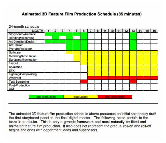 shooting schedule template 5.