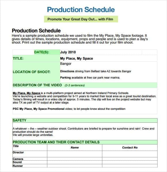 shooting schedule template 6.