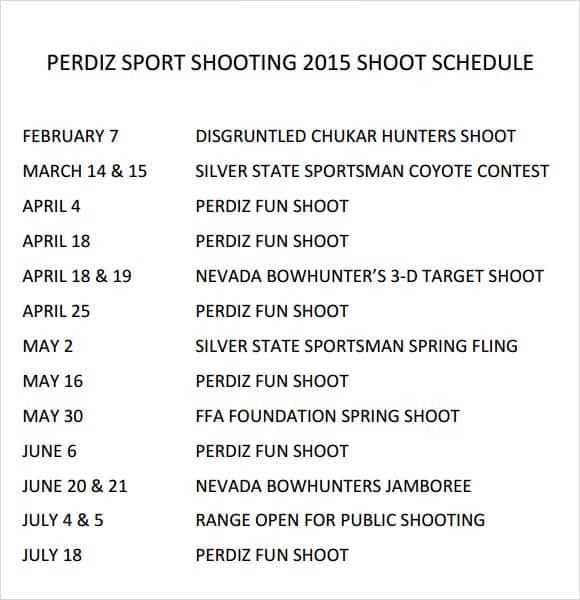 shooting schedule template 8.