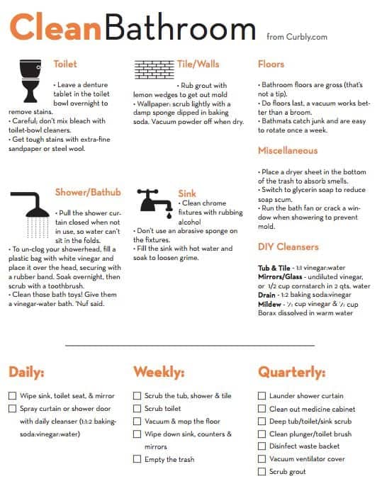 toilet cleaning checklist template 3