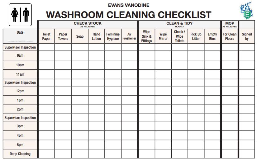toilet cleaning checklist template 5.