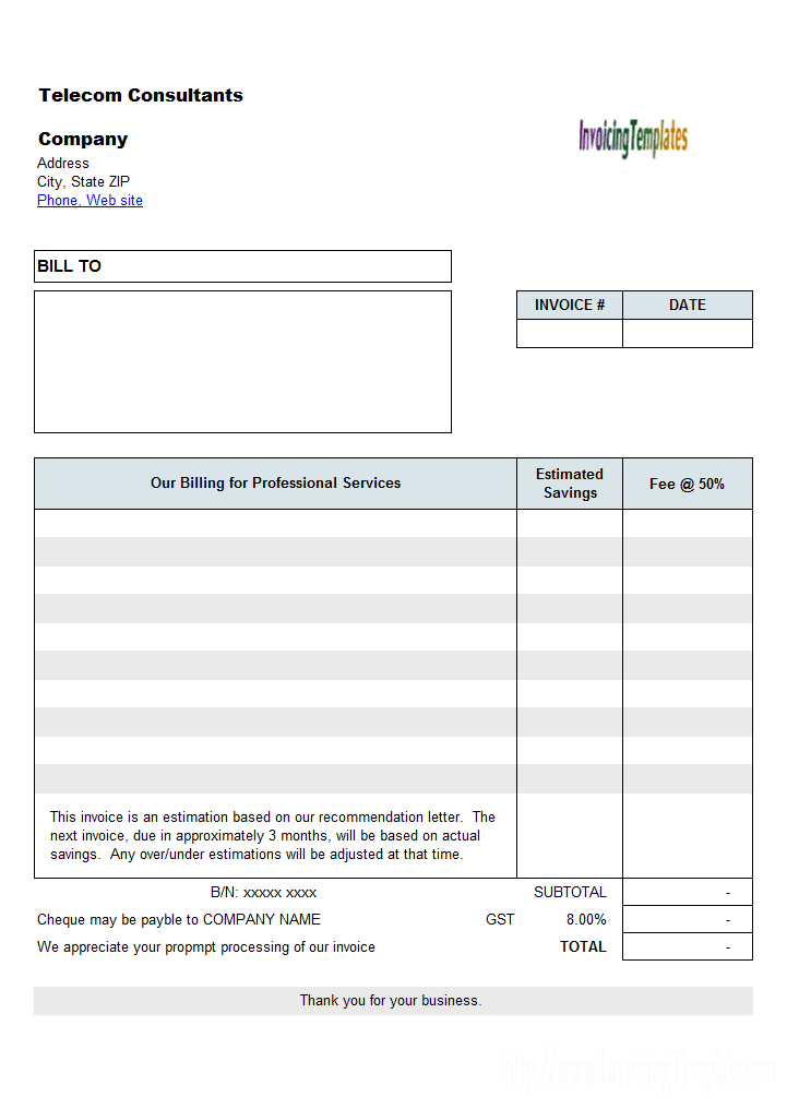 Consultant Invoice Templates Find Word Templates