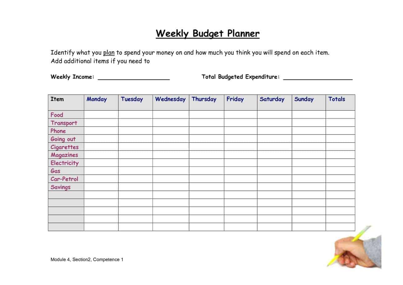 Weekly Budget Chart