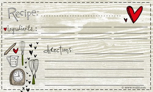 recipe card template 4.