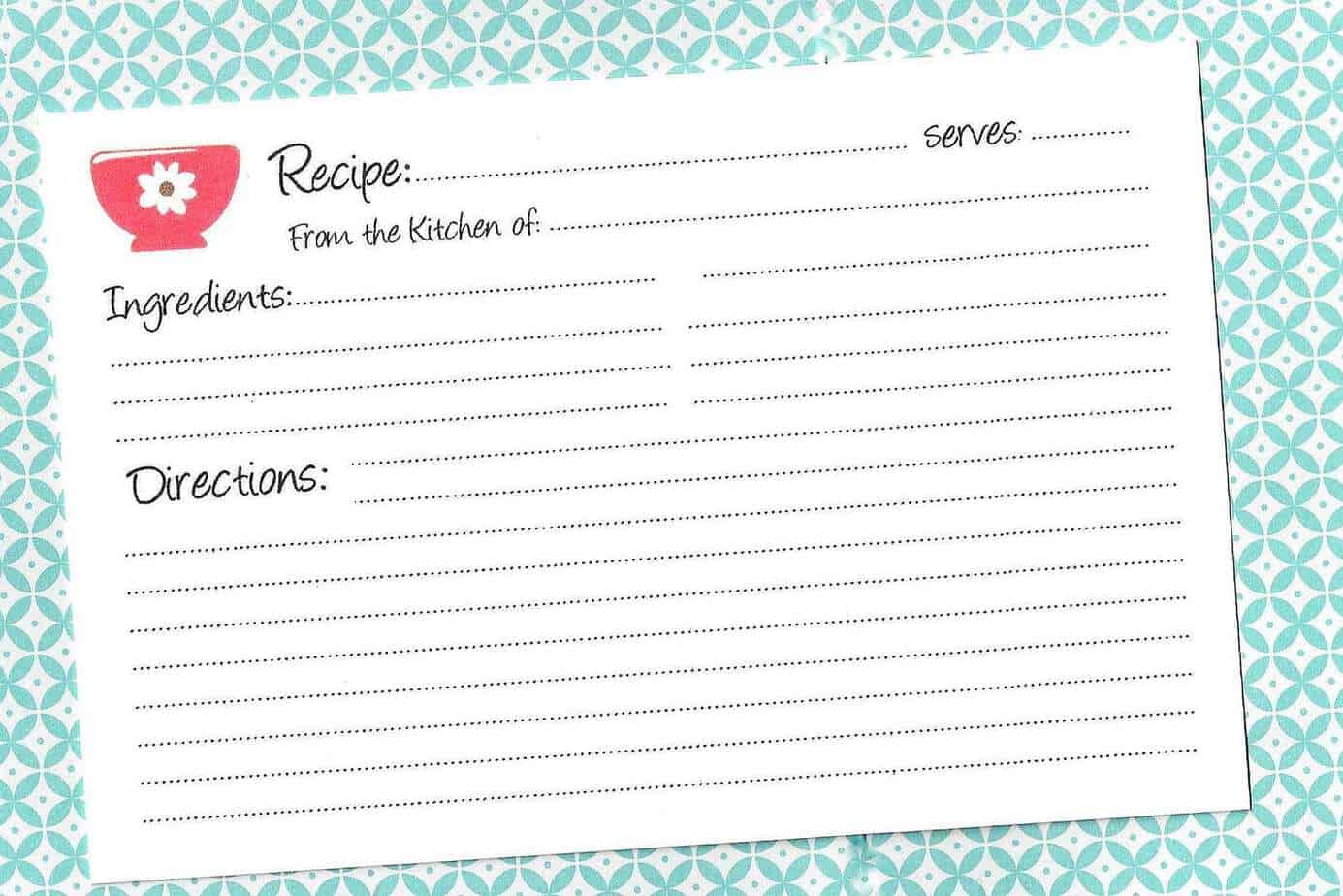 recipe card template 7.