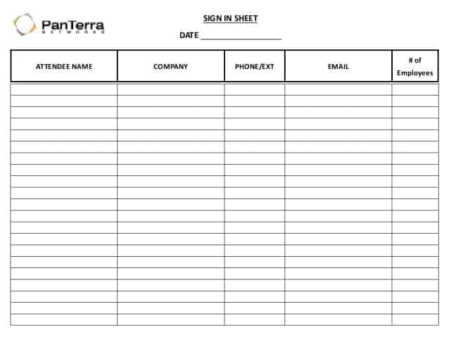 sign in sheet template 7.