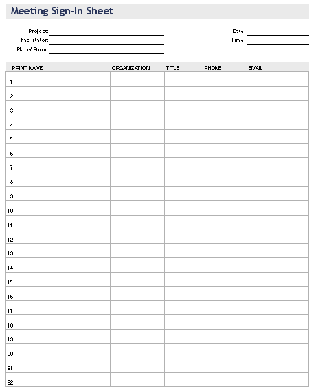 sign in sheet template 8.