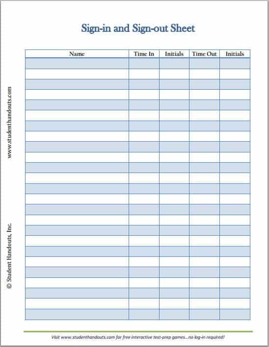 sign in sheet template 9.