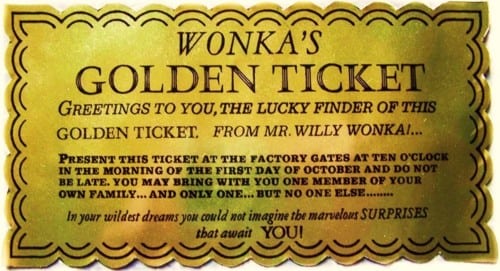 Golden Ticket Template 6.