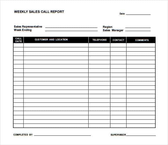 sales-call-report-template-free