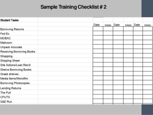 Training Template Sample