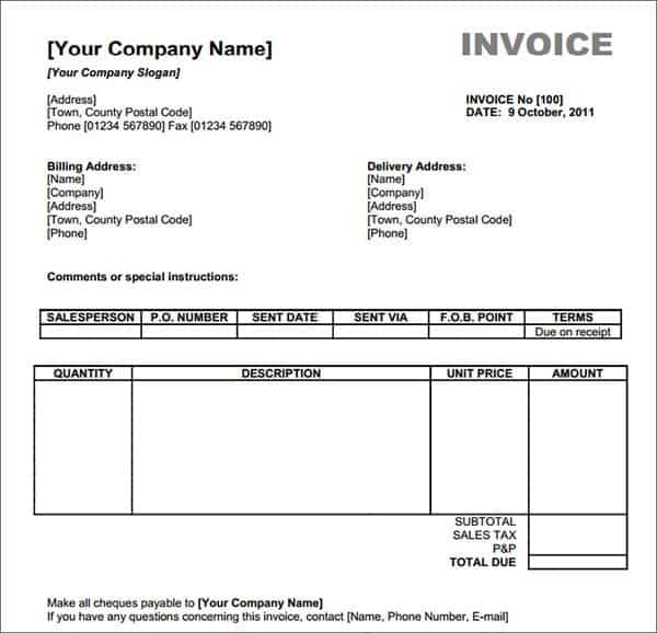 invoice template 6.