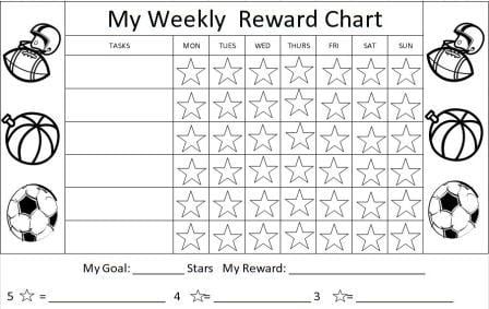 Simple Reward Chart Template