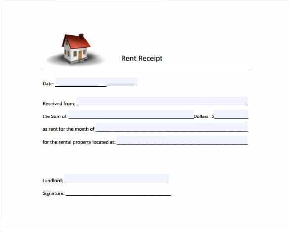 Landlord Receipt Template