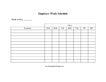 work schedule template 4.