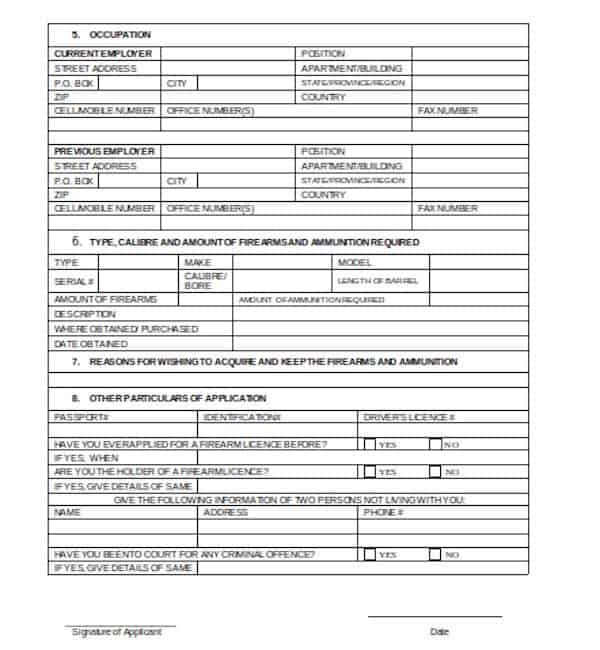 gun bill of sale template