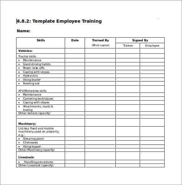 15+ Free Training Checklist Templates Word Excel Fomats
