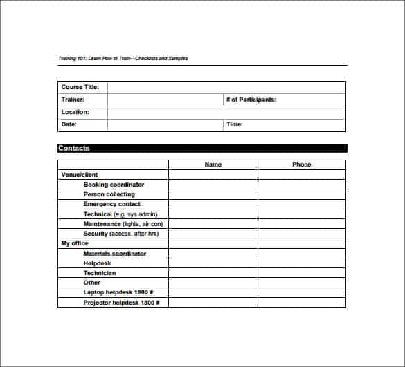 15-free-training-checklist-templates-word-excel-fomats