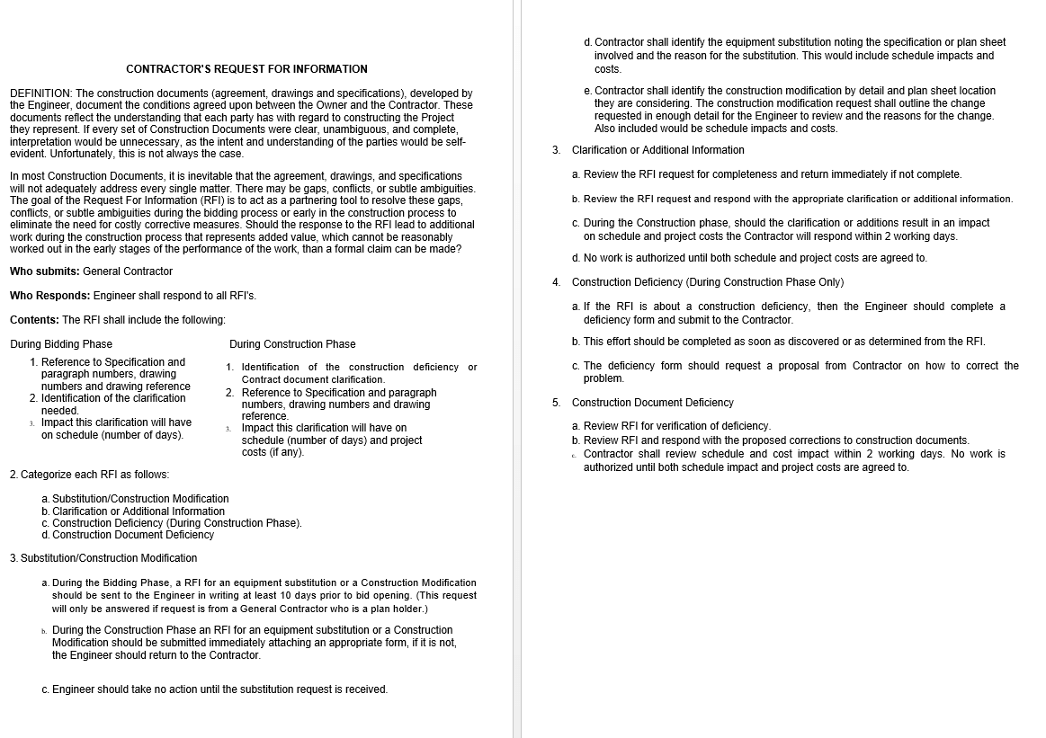 16+ Construction RFI Templates - Word Excel Fomats