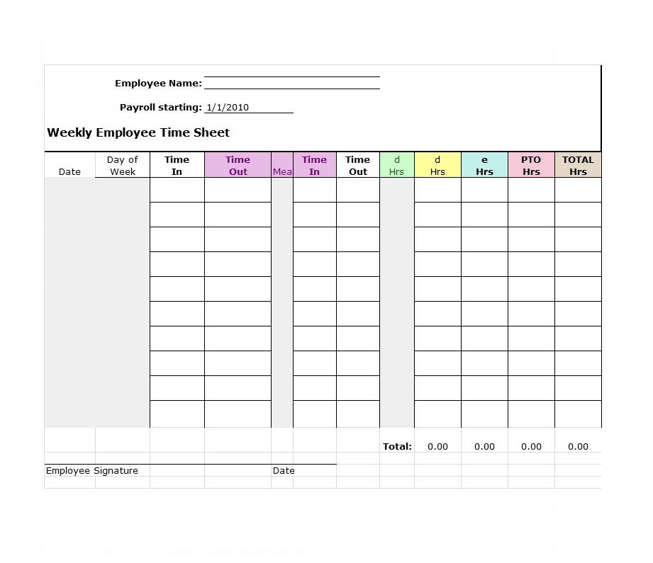 Weekly Time Sheet Template from www.findwordtemplates.com