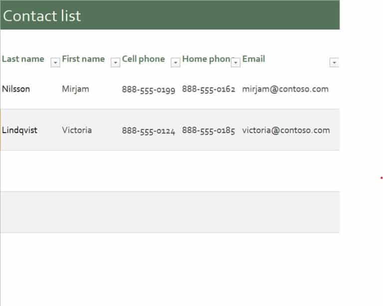 15+ Printable Contact List Templates [in WORD & EXCEL] - Word Excel Fomats