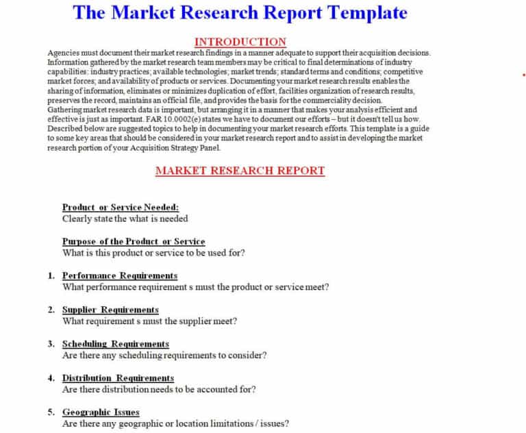 10+ Best Market Research Templates - Word Excel Fomats
