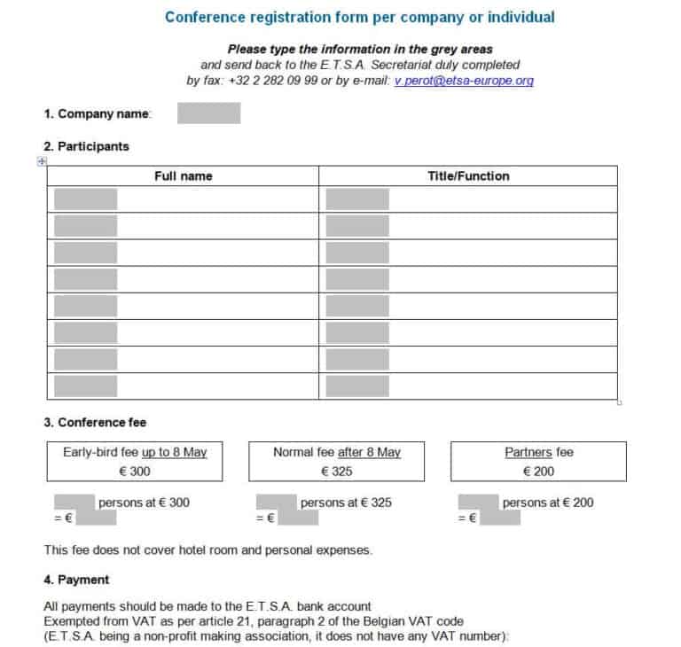 Registration Paper Examples 17+ Handy Registration Form Templates in WORD - Word Excel Fomats