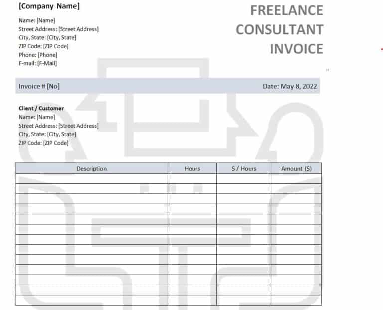 12+ FREE Editable Consultant Invoice Templates [WORD & EXCEL] Word