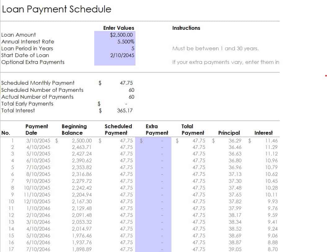 15+ Customizable Payment Schedule Templates Excel Word Excel Fomats