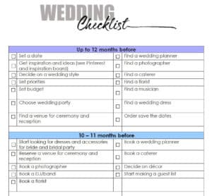21+ FREE Wedding Checklist Templates [WORD &amp; PDF] - Word Excel Fomats